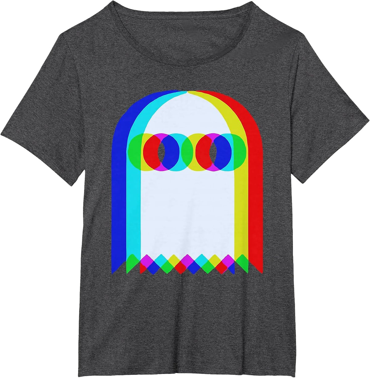 Ghost Trippy Vaporwave Halloween Techno Rave EDM DJ Music T-Shirt - Dark Heather Grey