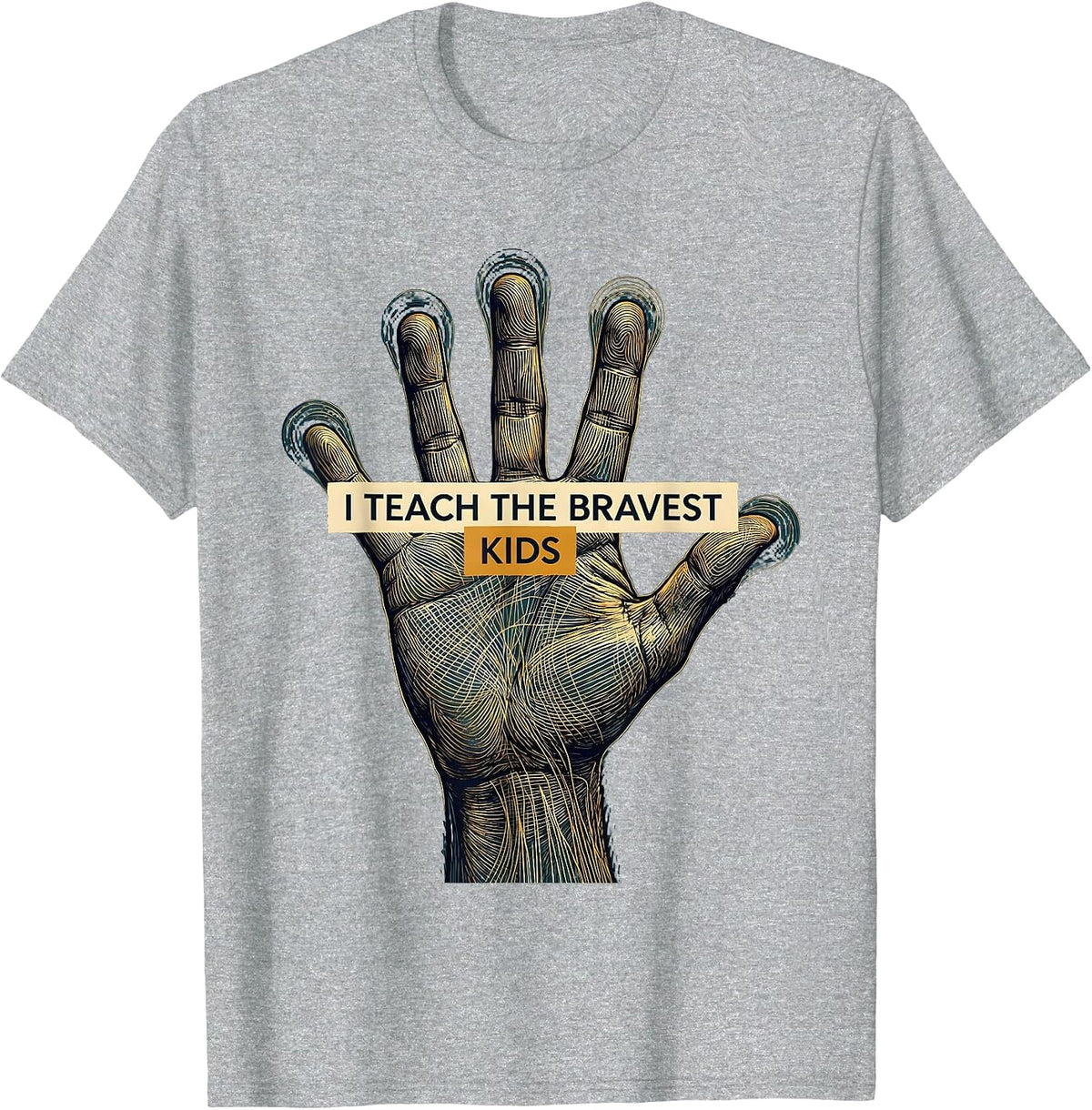 Men's I Teach the Bravest Kids Sped Teacher Design T-Shirt - Heather Grey