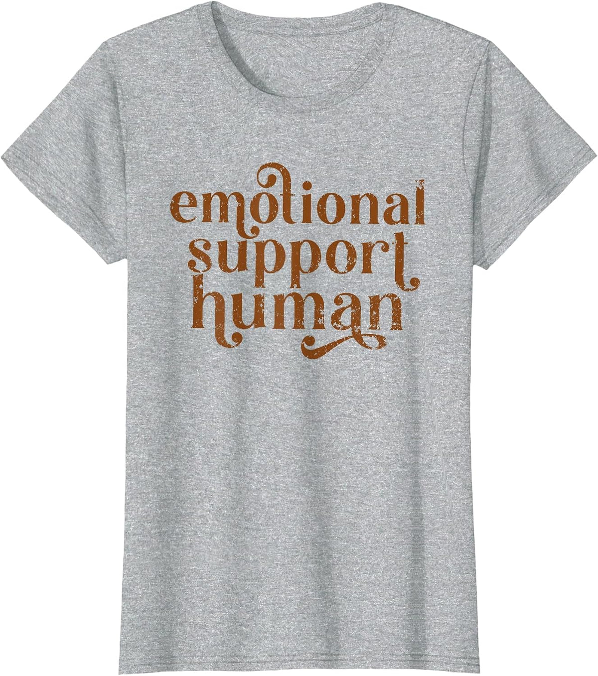 Emotional Support Human Graduation New Therapist Credentials T-Shirt, Women, Heather Grey, Large - As Pictured