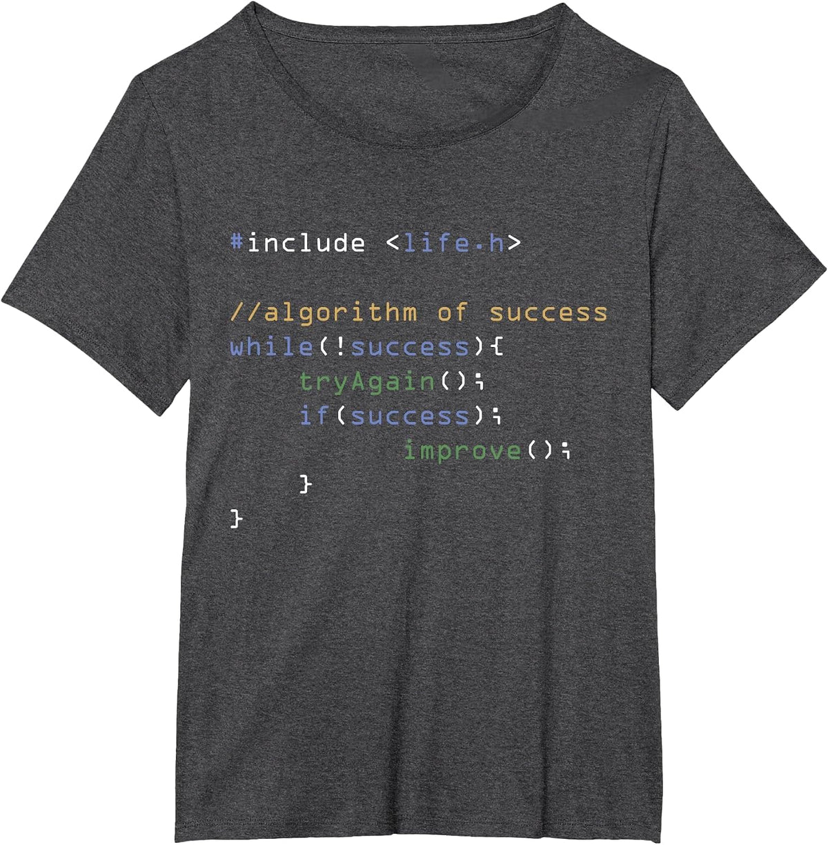 Programming Computer Science Code Algorithm Software Engineer T-Shirt - Dark Heather Grey
