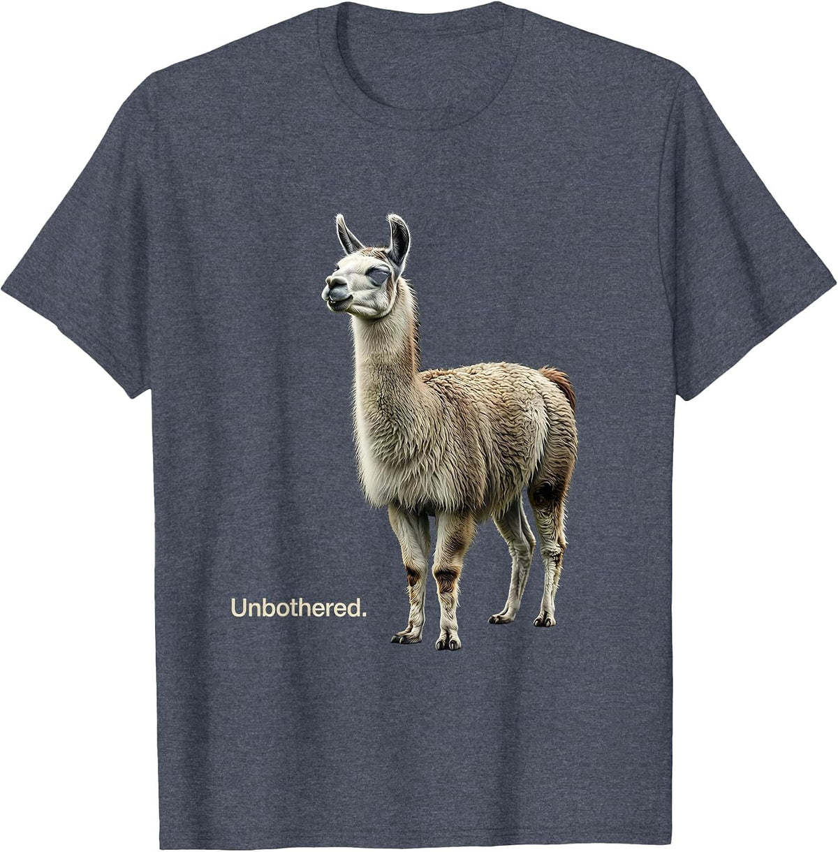 Men's Unbothered Funny Llama Alpaca Lover Gift for Nana T-Shirt - Heather Blue