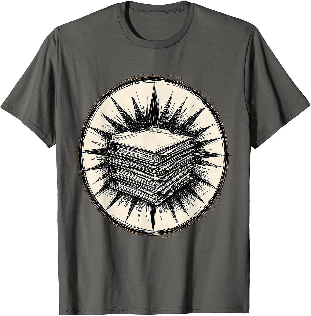SPED Teacher IEP Folders Star Burst Graphic T-Shirt - Asphalt Grey
