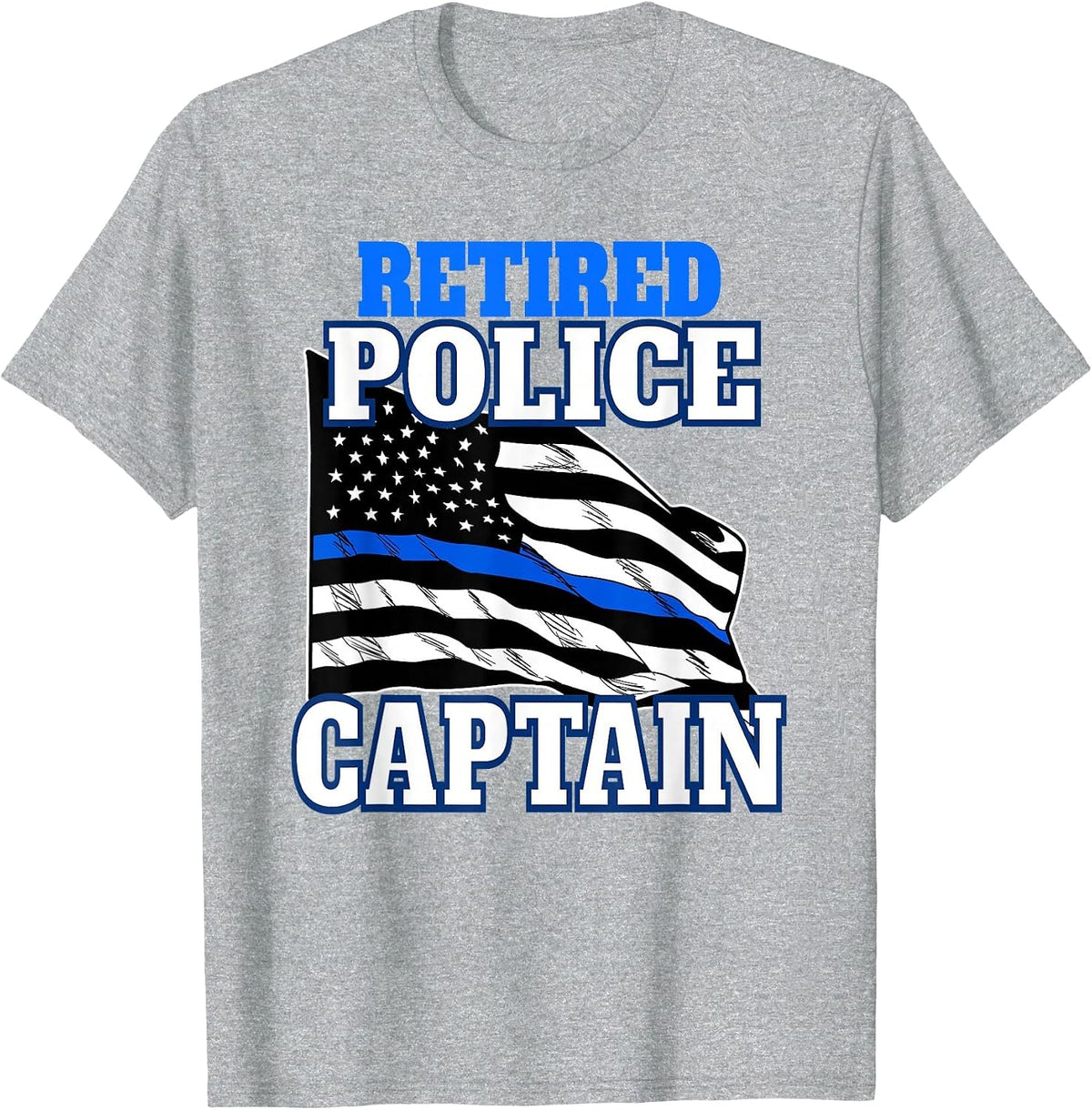 Retired Police Captain Police Officer Retirement T-Shirt - Heather Grey