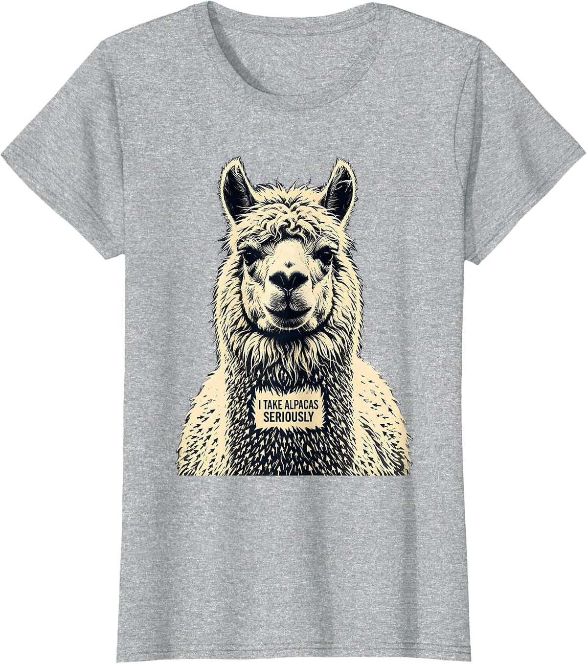 I Take Alpacas Seriously Funny Alpaca Novelty Men Humor T-Shirt - Heather Grey