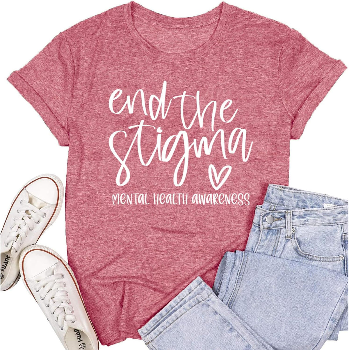 Womens Mental Health Matters Shirts Human Brain Illness Awareness T-Shirt Therapist Tee Top - Pink
