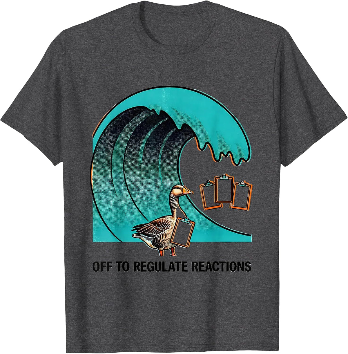 Off To Regulate Reactions Funny Mental Health Counselor T-Shirt - Dark Heather Grey
