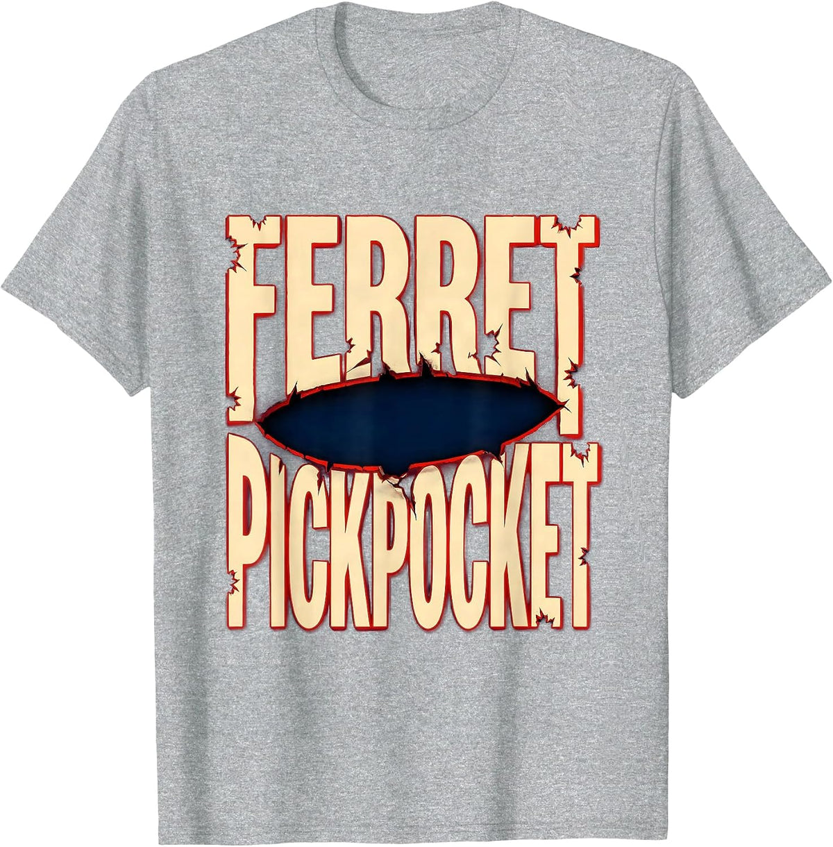 Men's Ferret Pickpocket Funny Ferret Lover Gift T-Shirt - Heather Grey