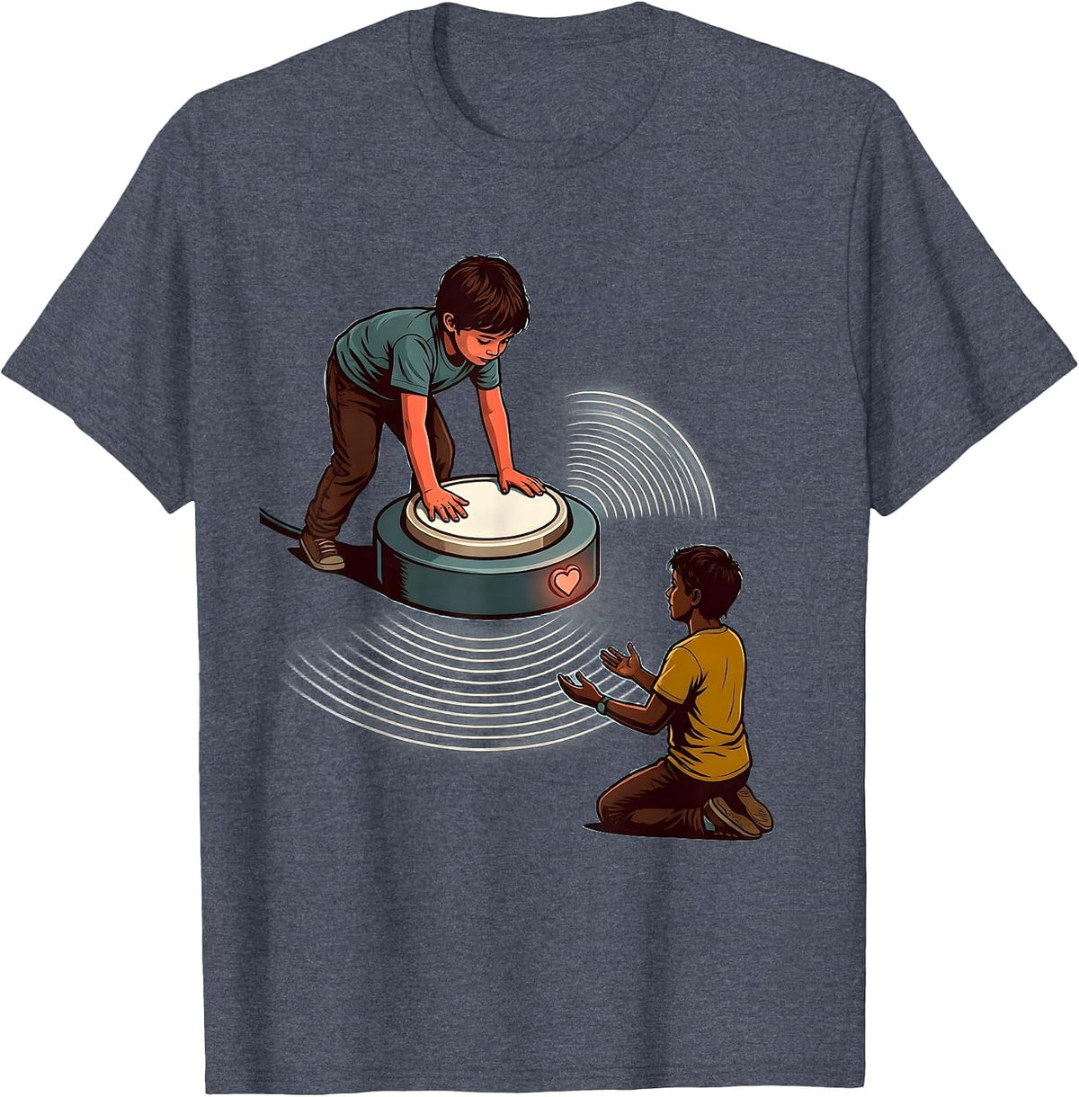 Communication Switch AAC SLP SPED Teacher Resource T-Shirt - Heather Blue