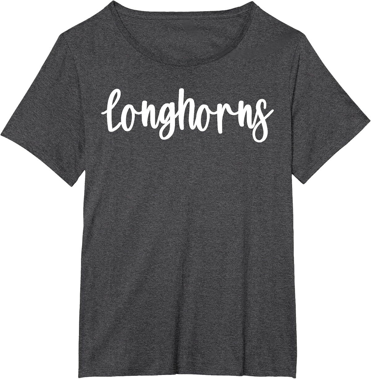 Longhorns School Spirit Team Mascot Game Night T-Shirt - Dark Heather Grey