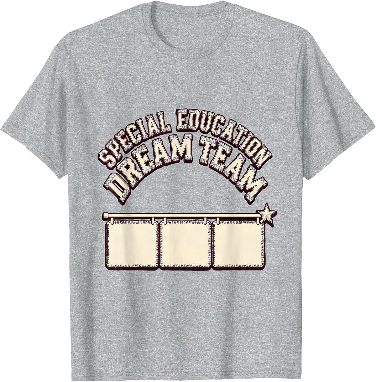 Men's Special Education Dream Team Retro SPED Teacher Squad Pride T-Shirt - Heather Grey