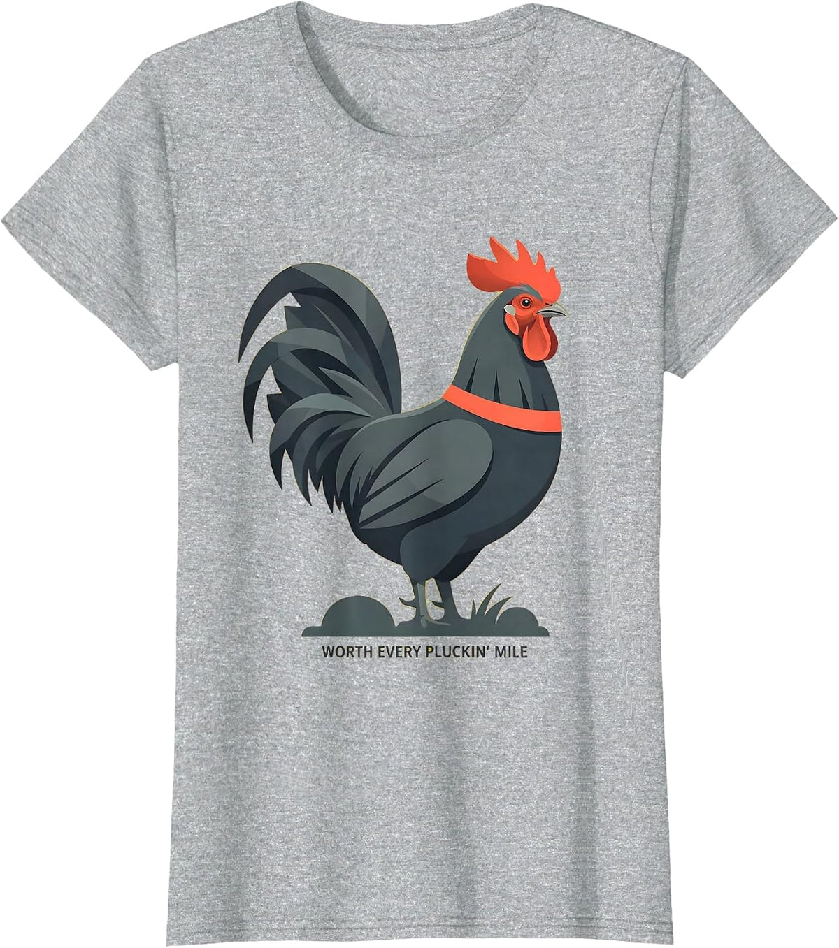 Worth Every Pluckin' Mile Pheasant Hunter Upland Bird T-Shirt - Heather Grey