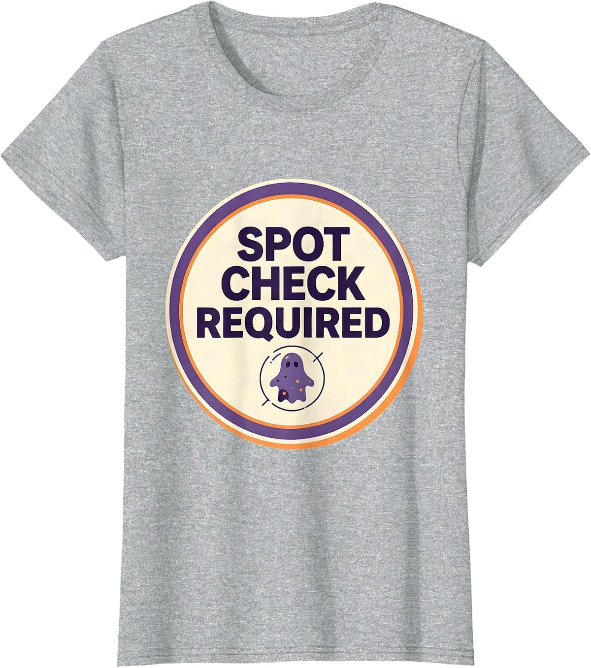 Spot Check Required Minimalist Halloween Dermatology T-Shirt - Heather Grey
