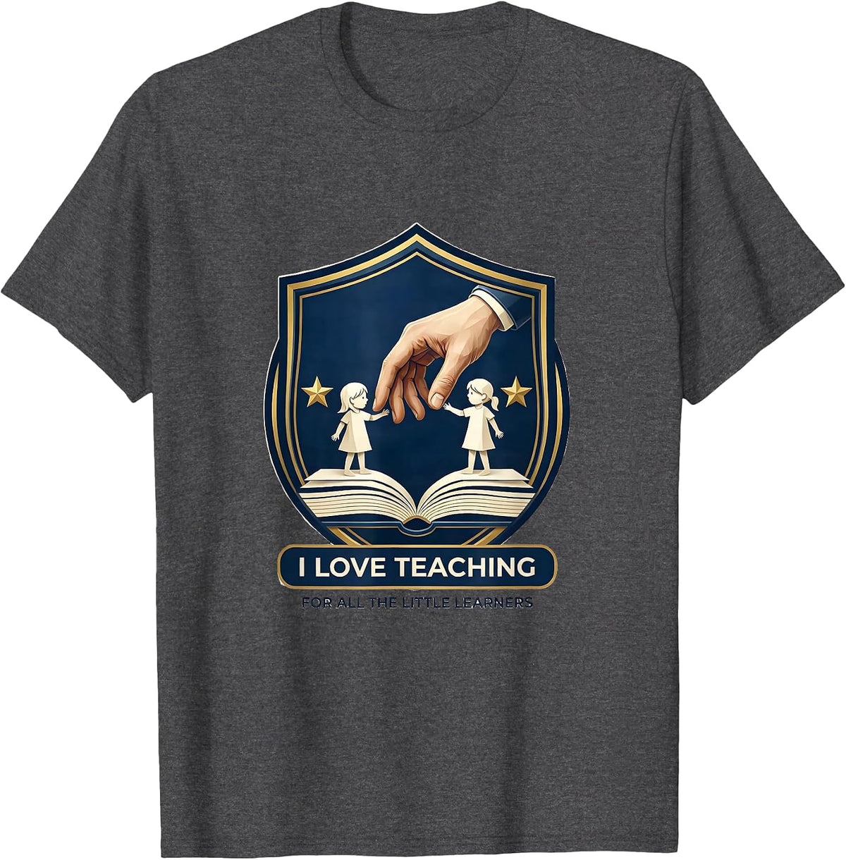 Men's I Love Teaching For All The Little Learners Teacher T-Shirt - Dark Heather Grey