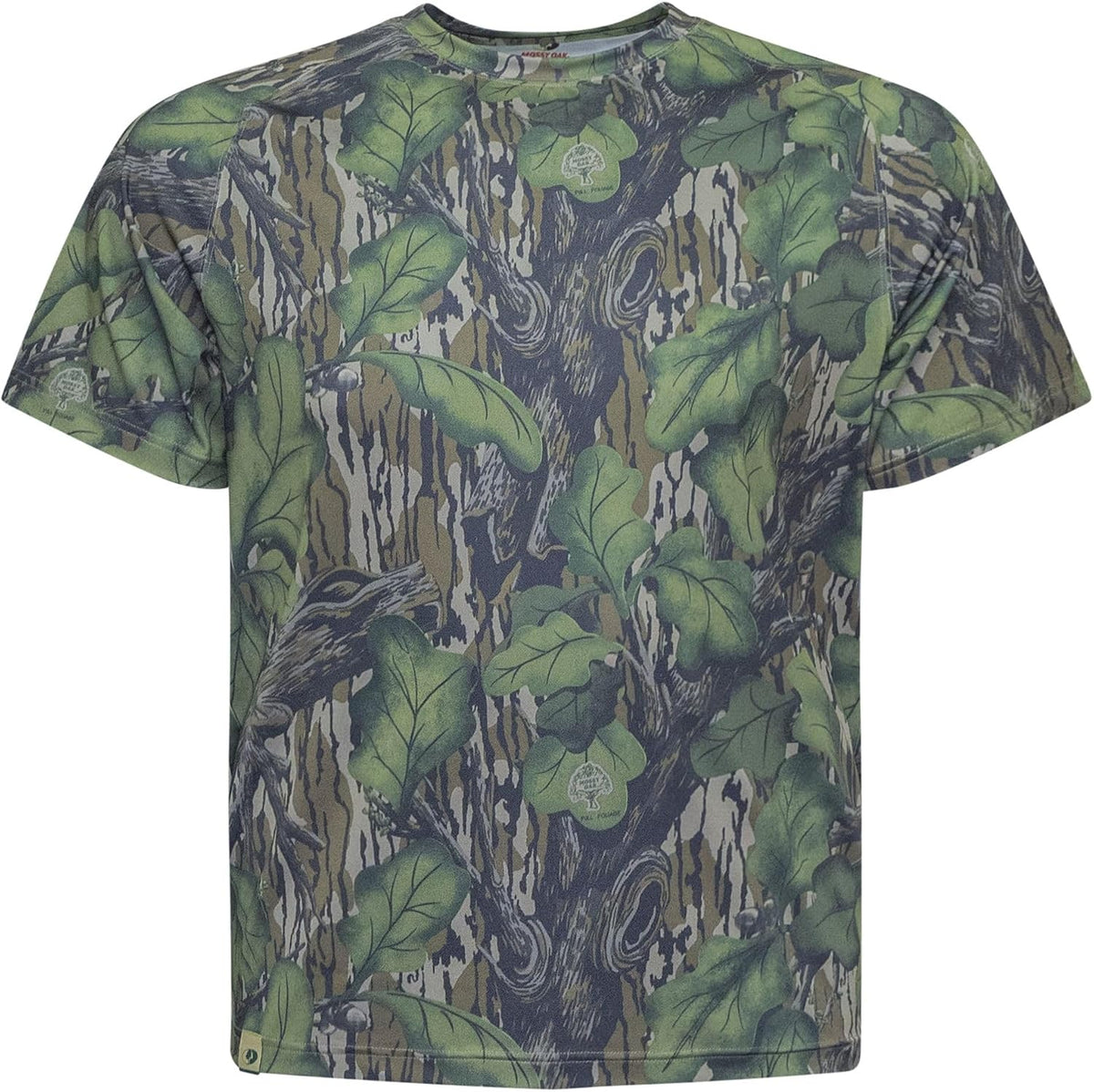 Mossy Oak Camo Hunting Short Sleeve Shirt for Men - Lightweight Performance Stretchable Tee with 4-Way Stretch & Cooling