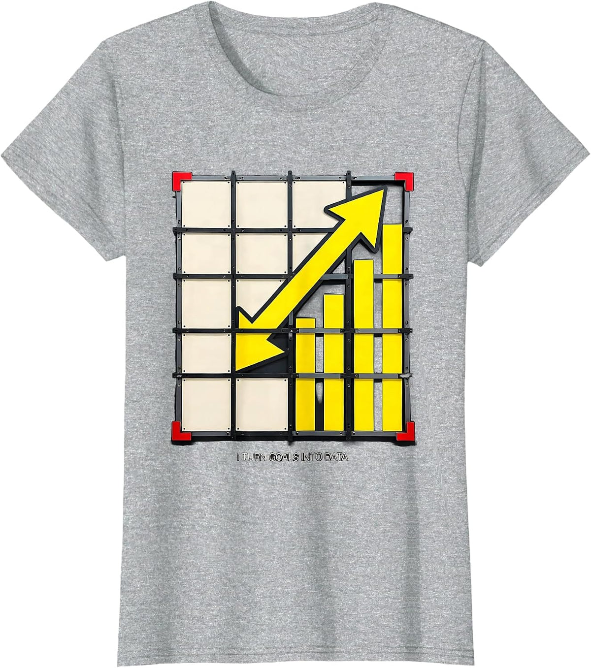 I Turn Goals Into Data Stencil Graphic Special Education T-Shirt - Heather Grey