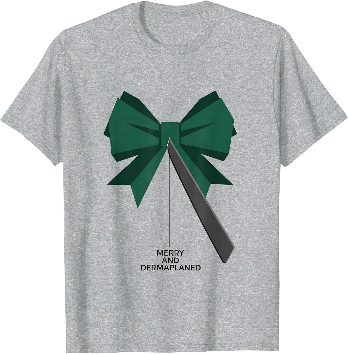 Men's Merry And Dermaplaned Editorial Conceptual Esthetician T-Shirt - Heather Grey