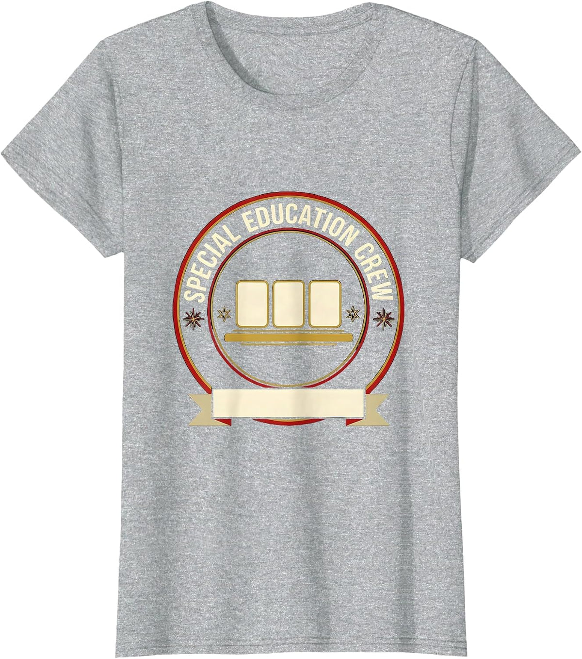 Special Education Crew Emblem Teacher Team Pride T-Shirt - Heather Grey