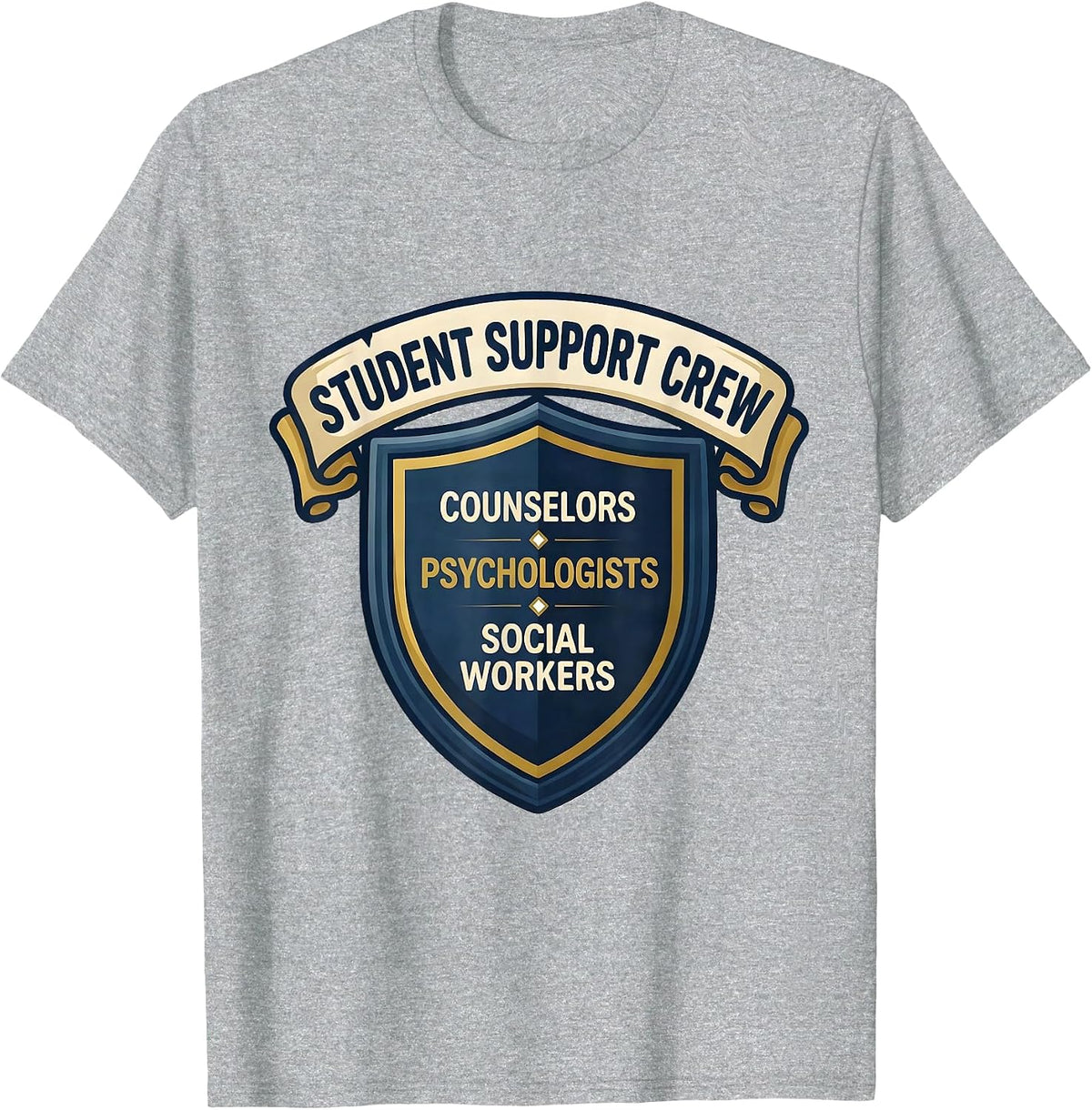 Men's Student Support Crew Counselors Psychologists Social Workers T-Shirt - Heather Grey