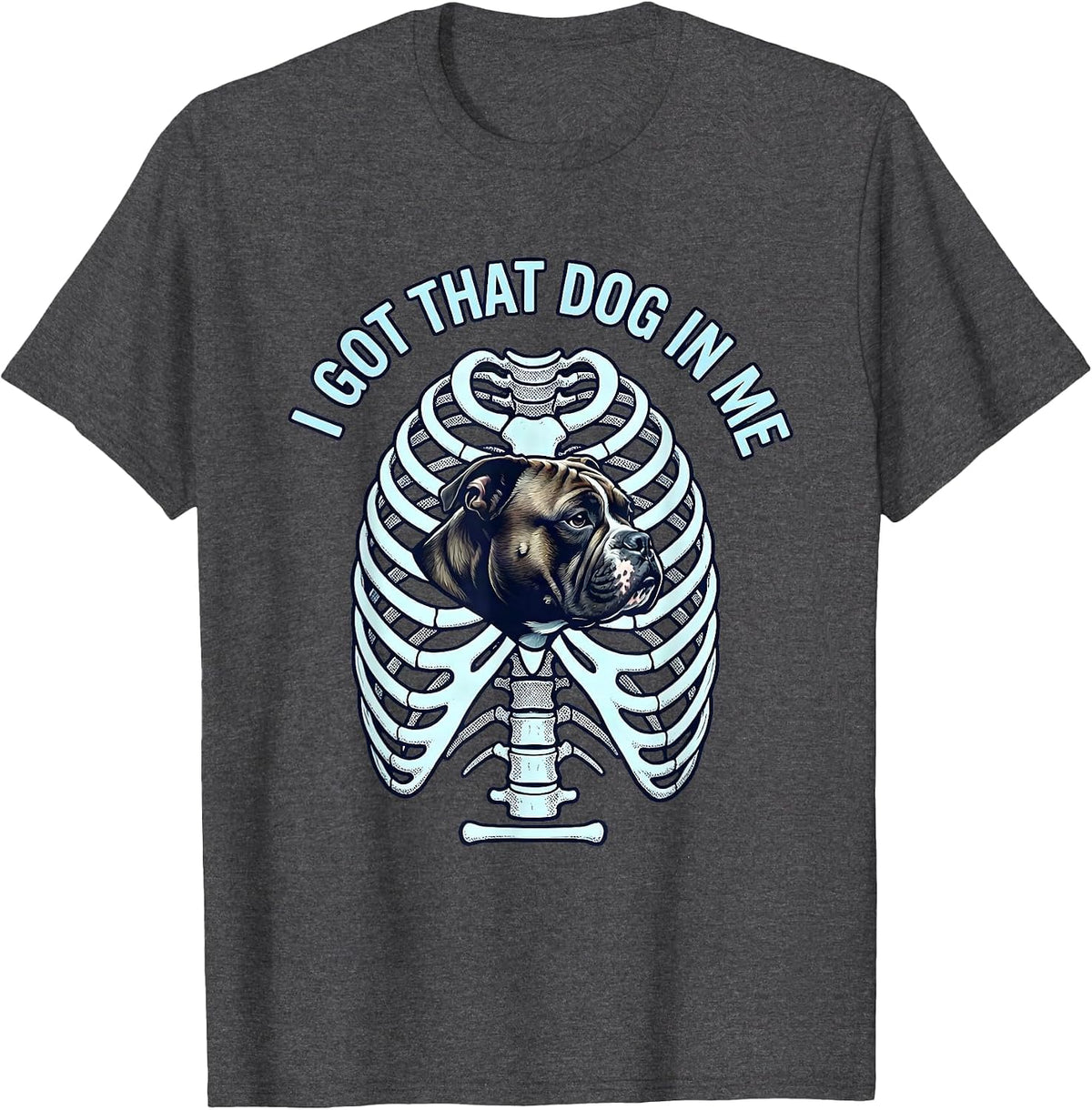 Men's I Got That Dog In Me Funny Pitbull Meme Humor T-Shirt - Dark Heather Grey