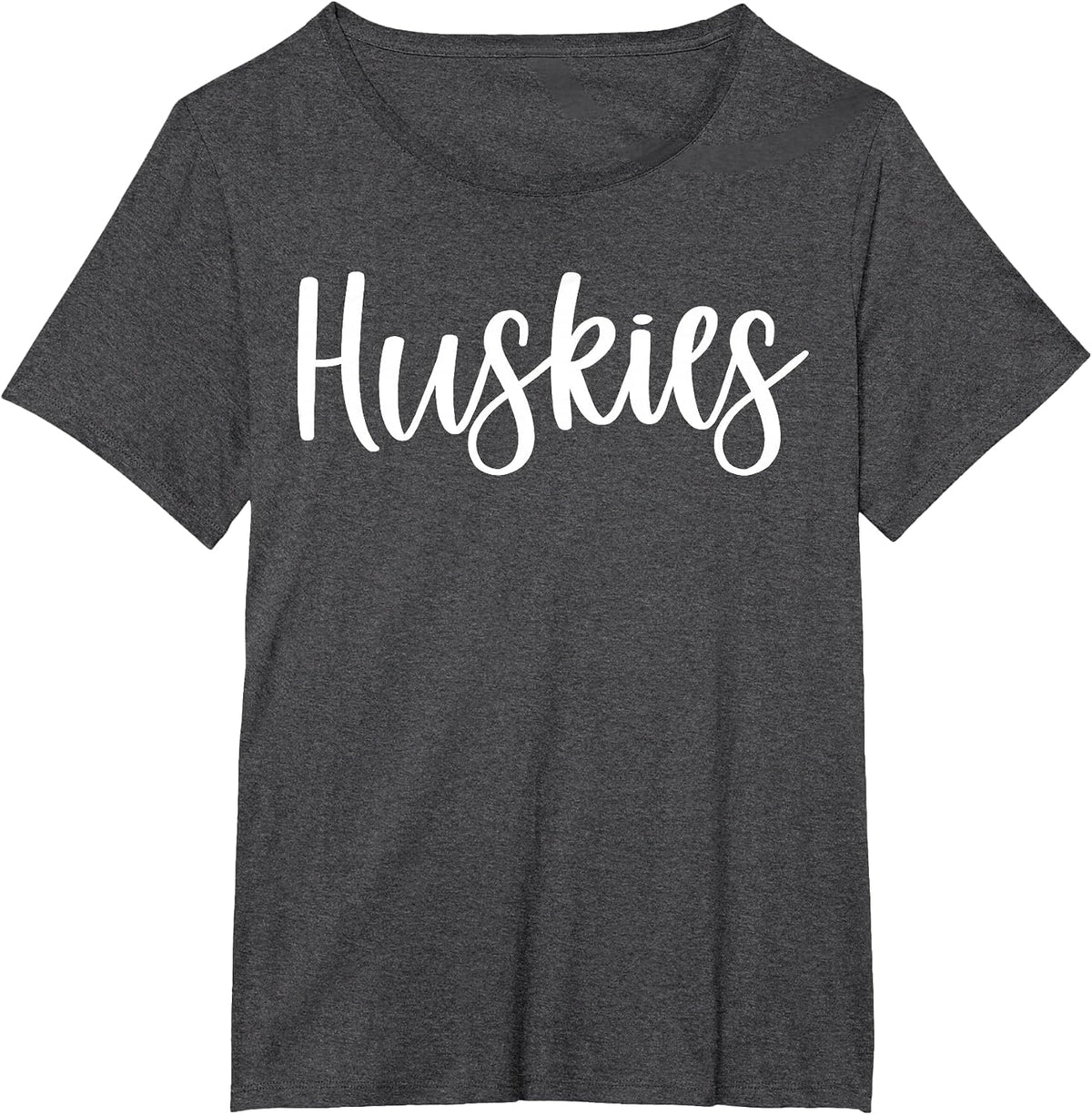 Huskies School Spirit Team Mascot Game Night T-Shirt - Dark Heather Grey