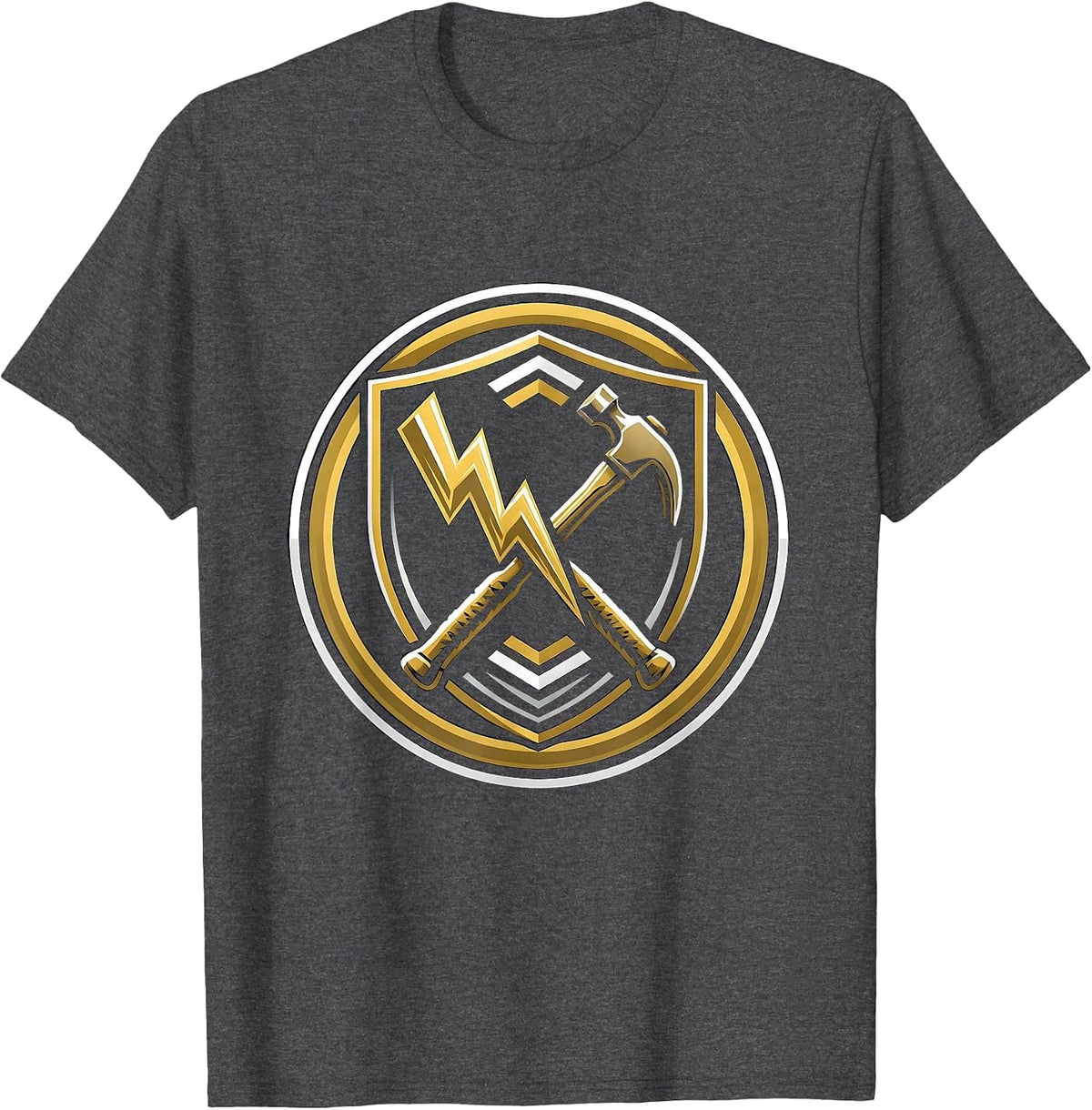 Men's Bolt and Hammer Crossed Tools Blue Collar T-Shirt - Dark Heather Grey
