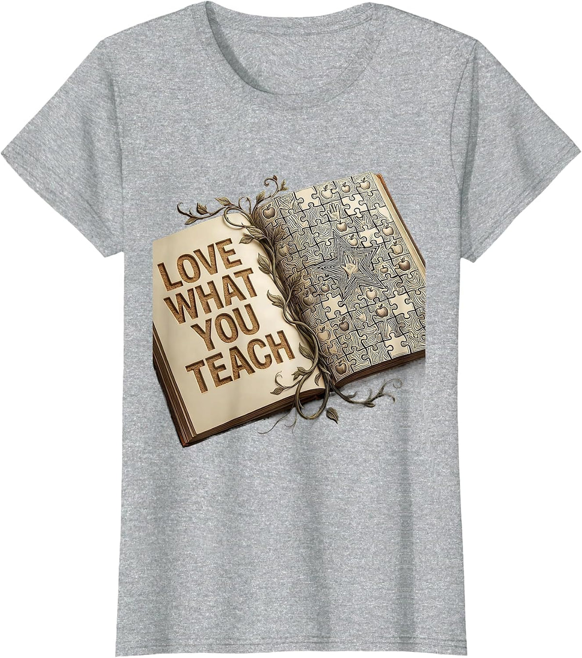 Women's Love What You Teach Special Education Design T-Shirt - Heather Grey