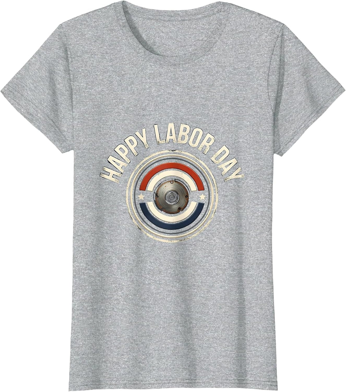 Happy Labor Day Patriotic Union Worker Holiday Celebration T-Shirt - Heather Grey