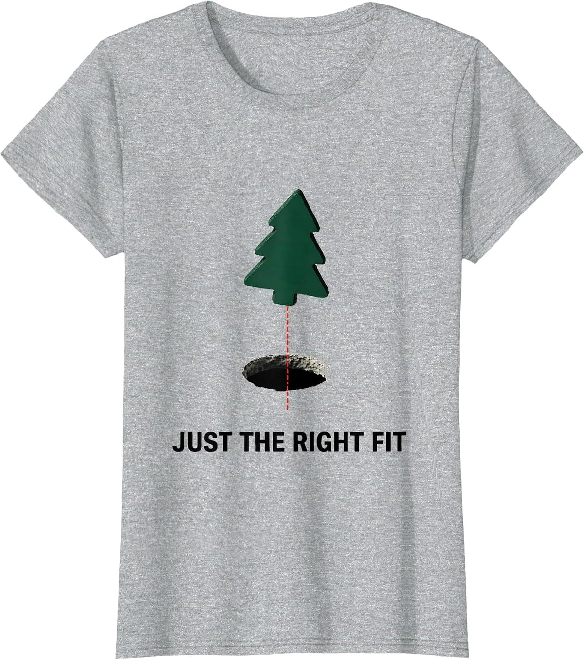 Just The Right Fit Occupational Therapy Christmas Workplace T-Shirt - Heather Grey