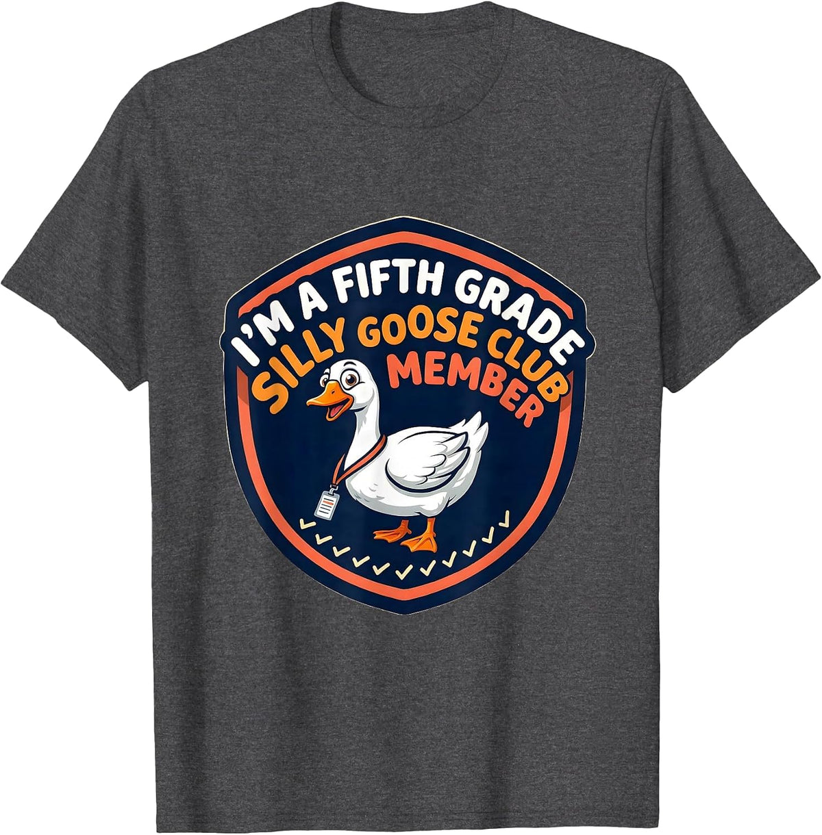 Men's I'm A Fifth Grade Silly Goose Club Member Teacher T-Shirt - Dark Heather Grey