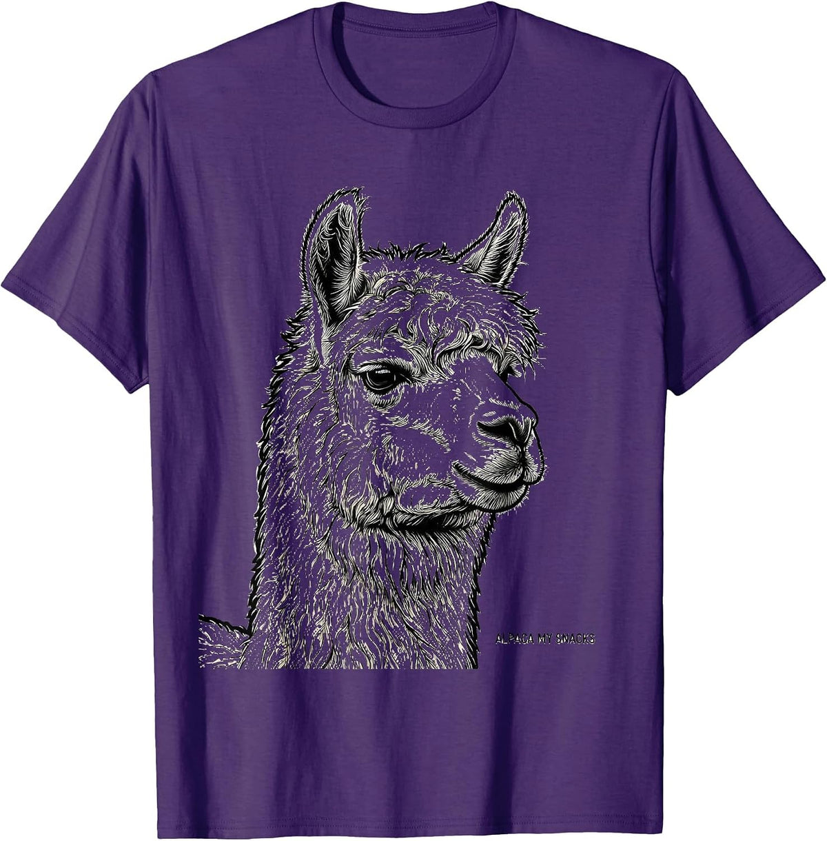 Alpaca My Snacks Funny Alpaca Lover Humor T-Shirt - Purple