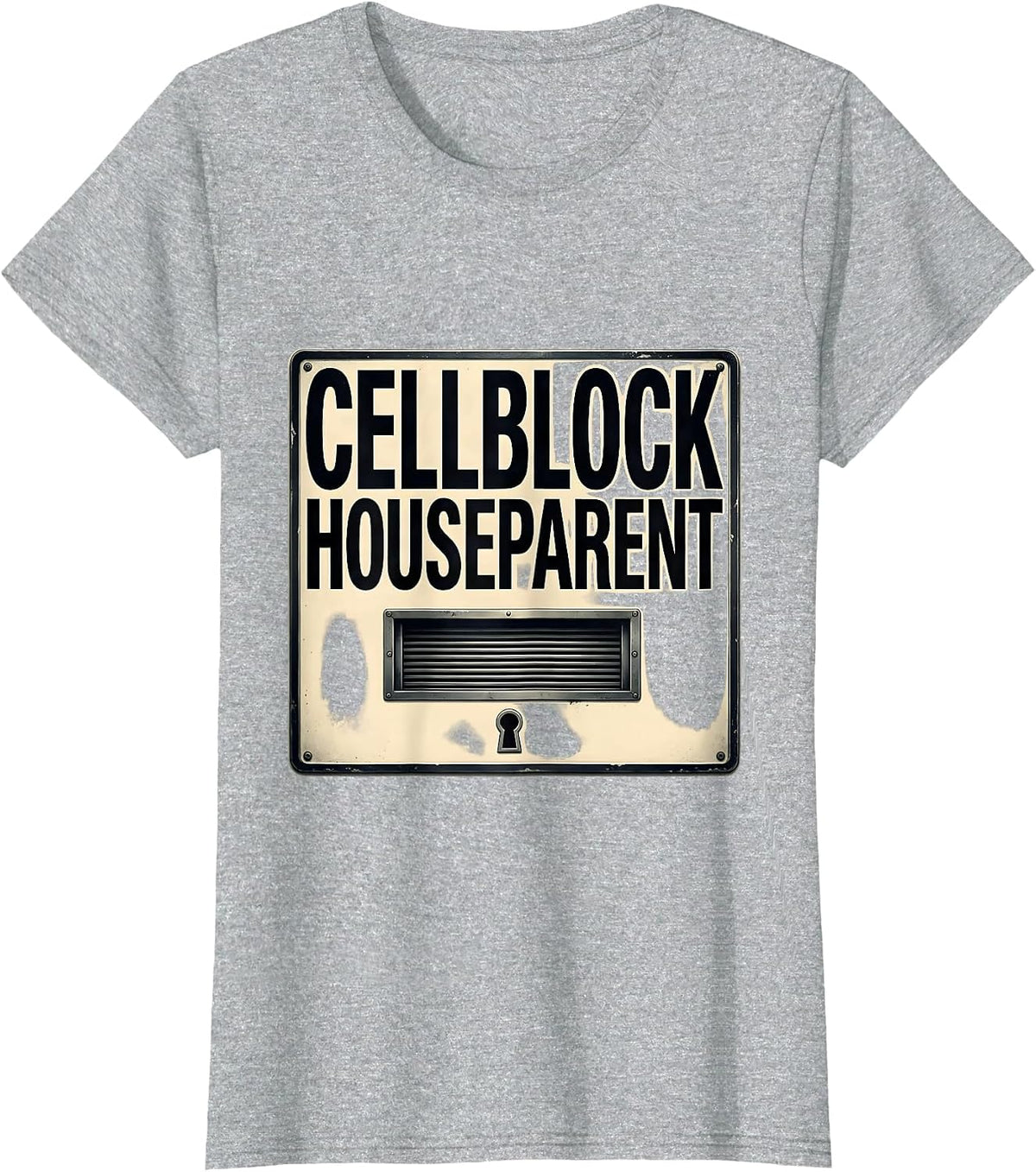 Cellblock Houseparent Funny Police Officer Gift Law T-Shirt - Heather Grey