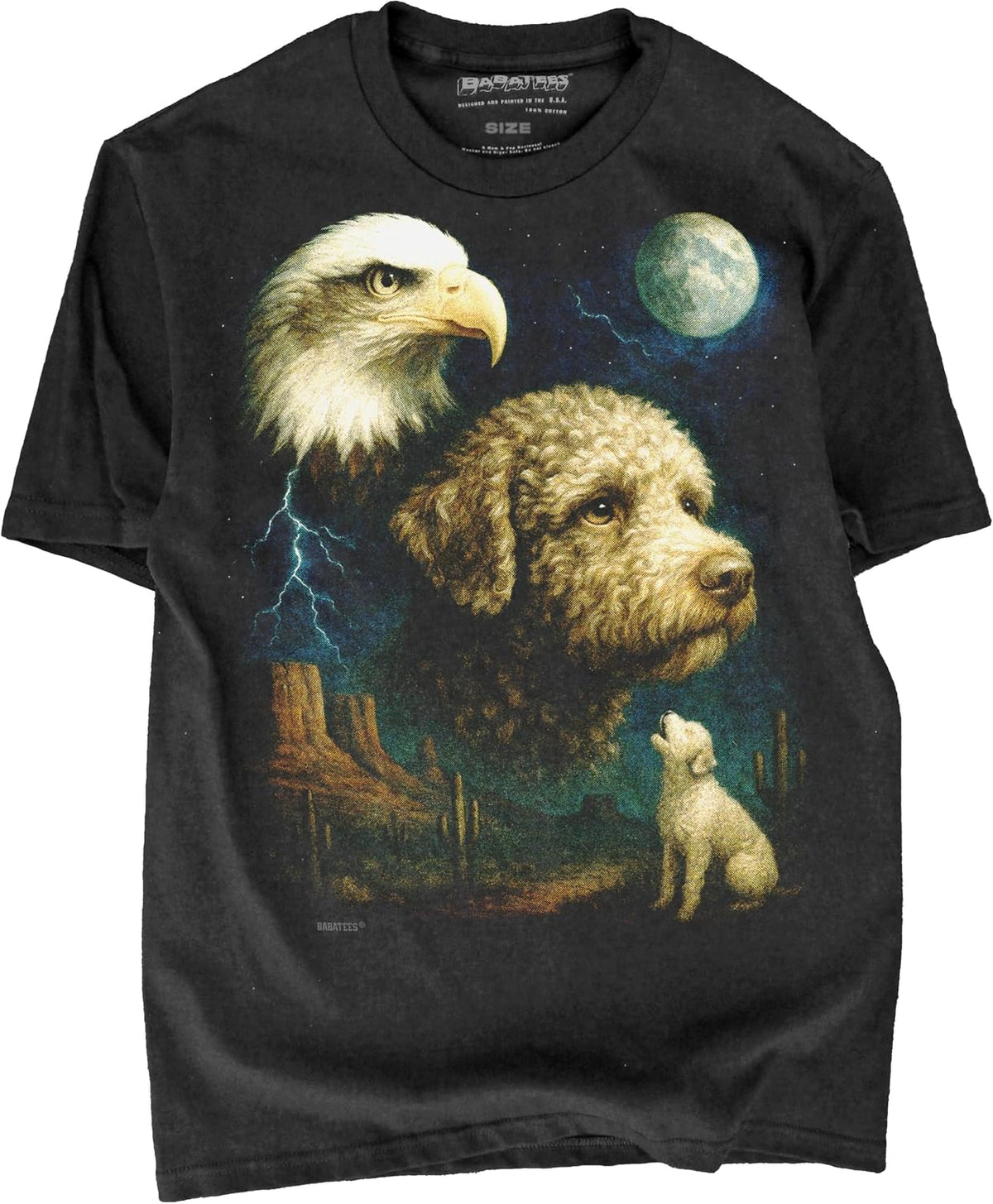 Majestic Dog Artwork Premium Black T-Shirt for Men & Women - Lagotto Romagnolo