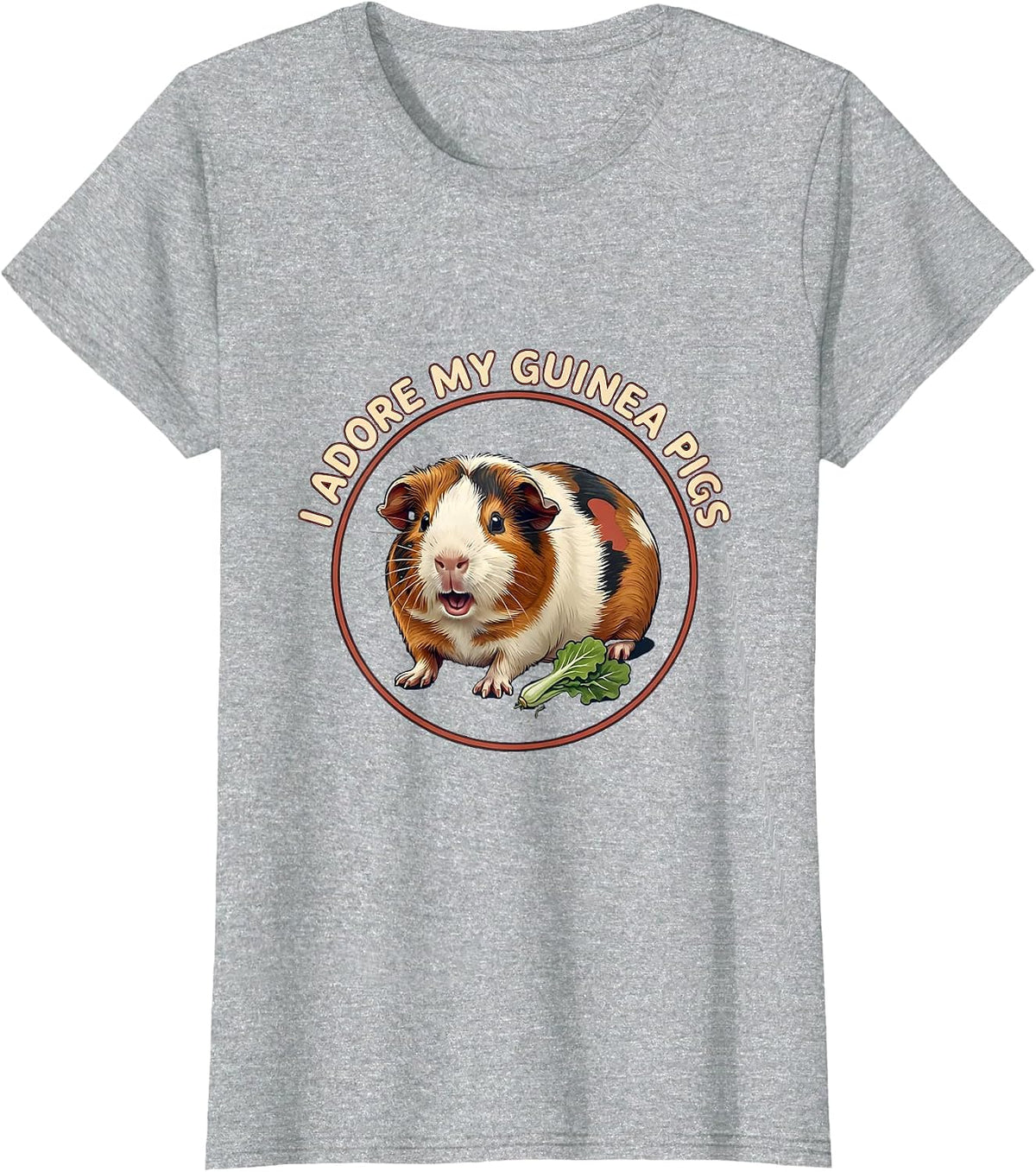 I Adore My Guinea Pigs Cute Guinea Pig Owner Pet Lover Humor T-Shirt - Heather Grey