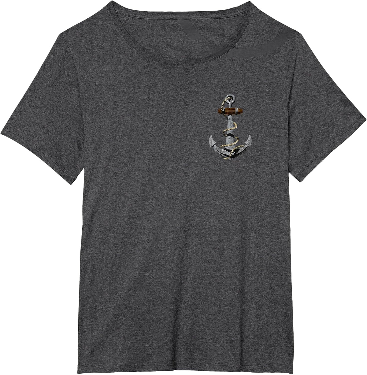 Swordfish Marlin Sailfish Deep Sea Fishing Anchor (2-Sided) T-Shirt - Dark Heather Grey