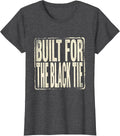 Women's Built for the Black Tie Tuxedo Graphic Design T-Shirt - Dark Heather Grey