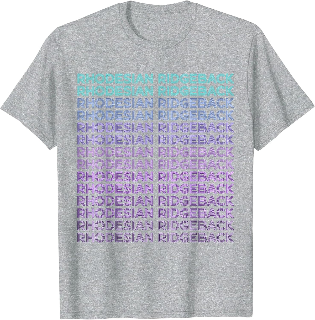 Rhodesian Ridgeback Dog Retro T-Shirt - Heather Grey