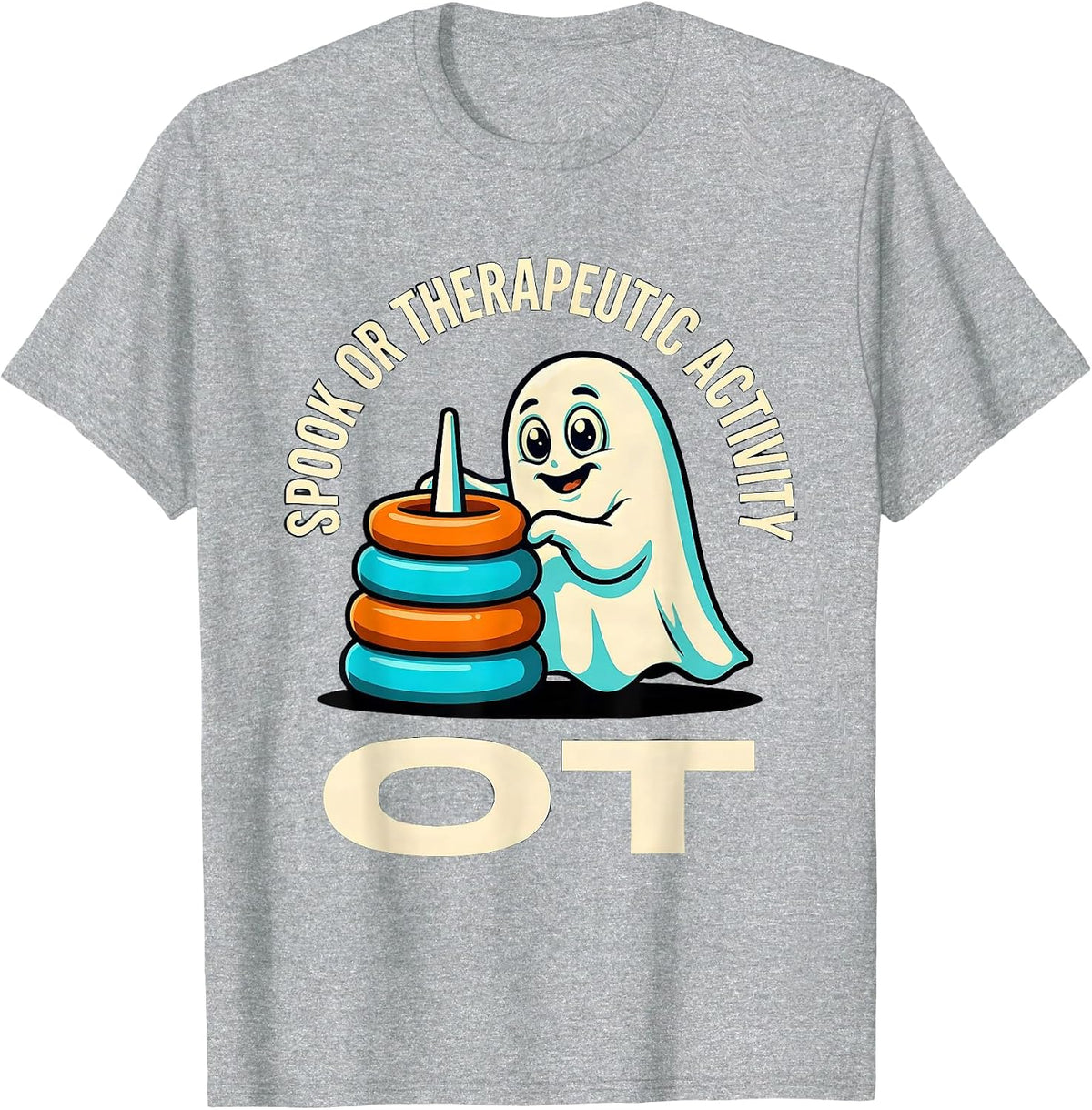 Men's Spook Or Therapeutic Activity OT Funny Occupational T-Shirt - Heather Grey