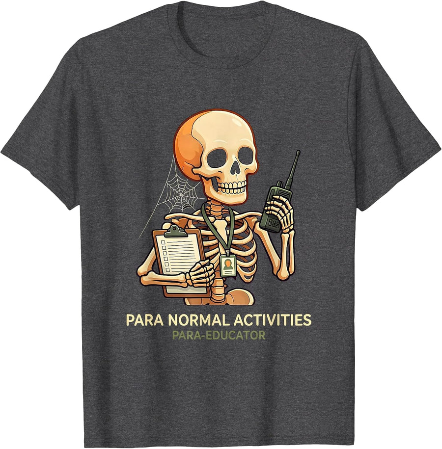 Men's Para Normal Activities Para-Educator Funny SPED Teacher T-Shirt - Dark Heather Grey