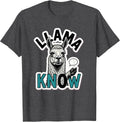 Men's Llama Know Funny Alpaca Lover Animal Humor T-Shirt - Dark Heather Grey