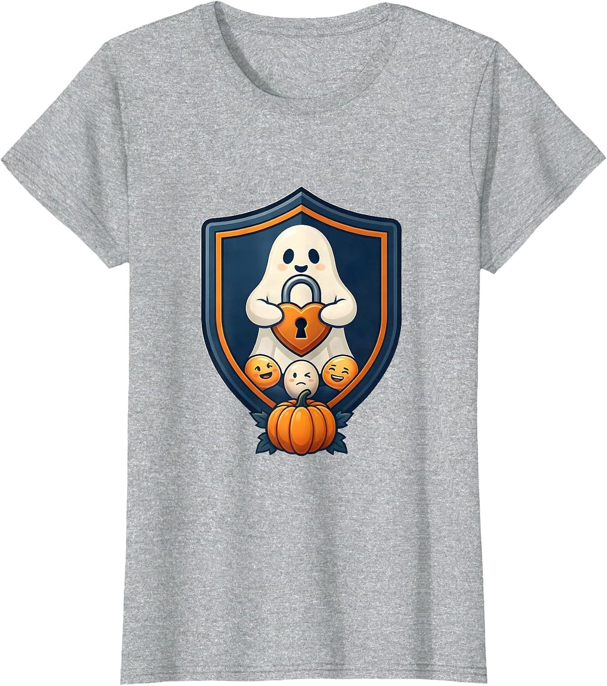 Women's Friendly Ghost Mental Health Awareness School Counselor T-Shirt - Heather Grey