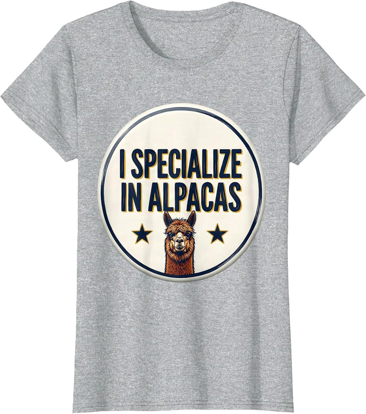 I Specialize In Alpacas Funny Alpaca Lover Novelty Humor T-Shirt - Heather Grey