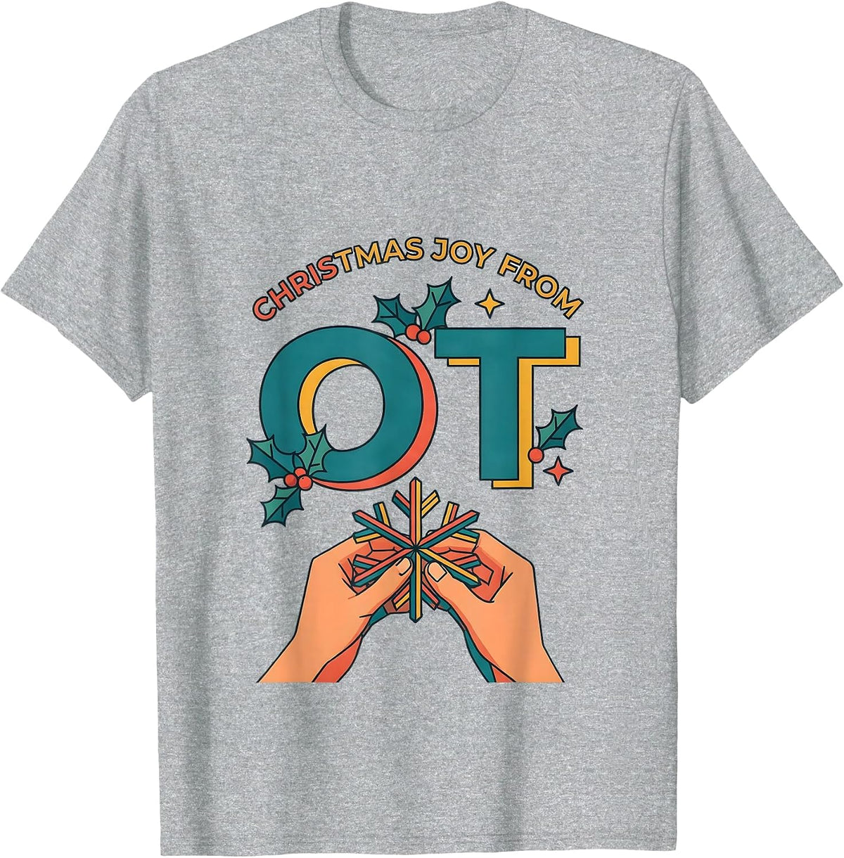 Men's Christmas Joy From OT Occupational Therapy Funny Gift T-Shirt - Heather Grey