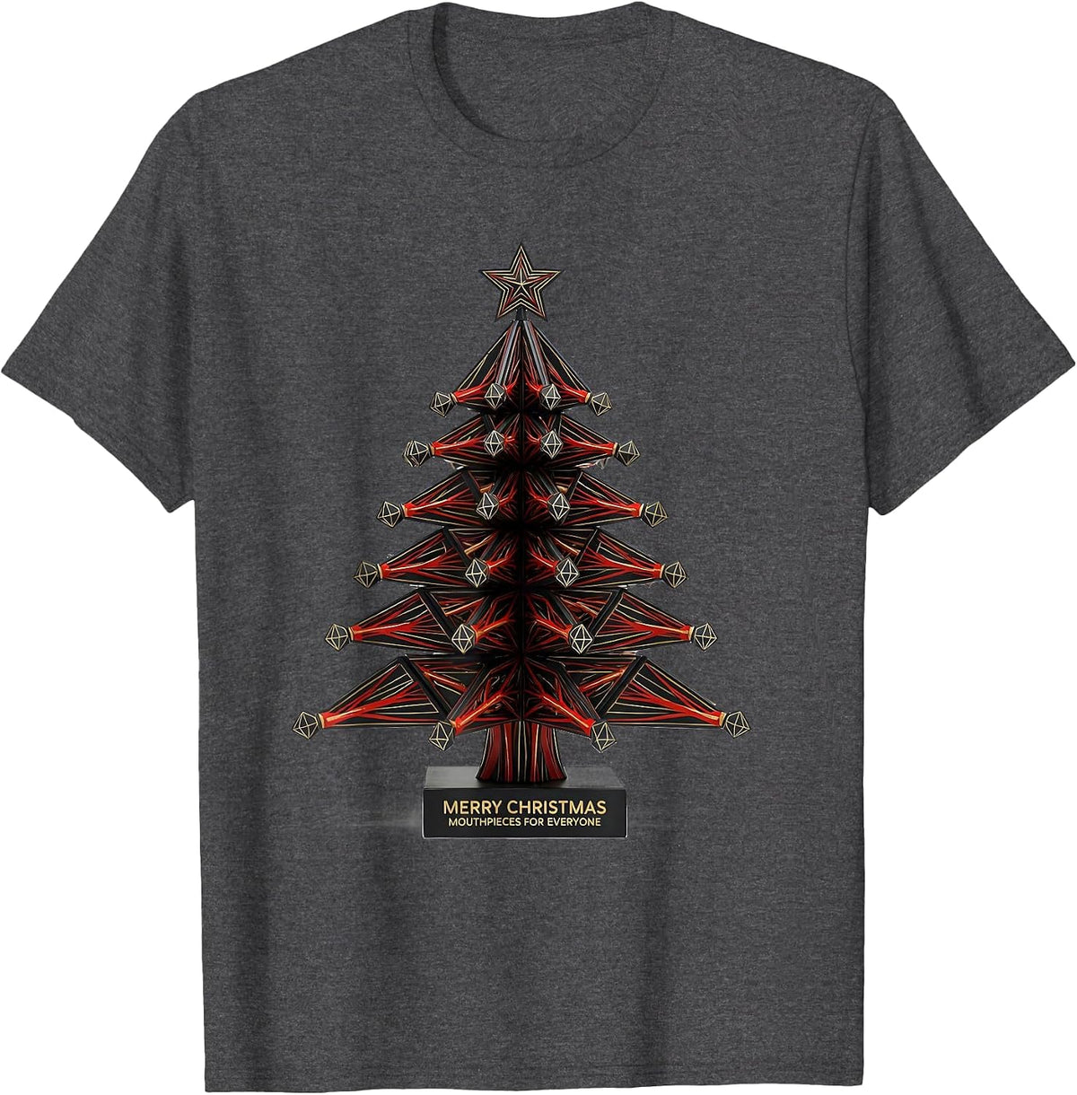 Men's Merry Christmas Mouthpieces For Everyone Respiratory T-Shirt - Dark Heather Grey