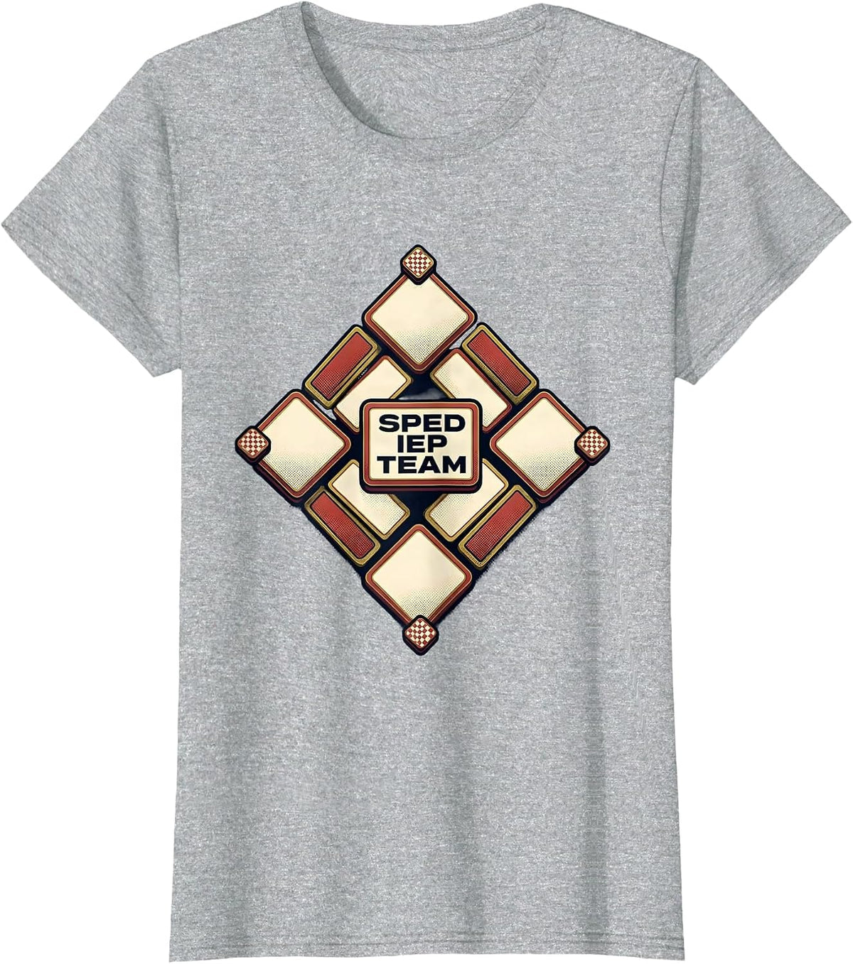 Women's SPED IEP Team Emblem Special Education Teacher Appreciation T-Shirt - Heather Grey