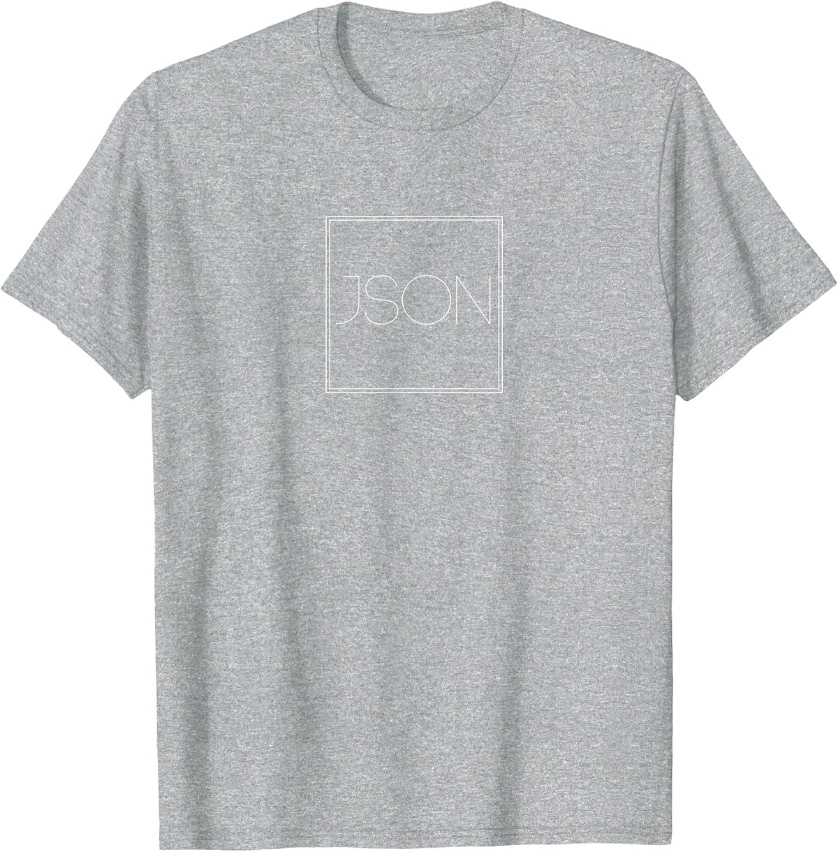 Json - Funny Minimalist Data Format Programming Lover T-Shirt - Heather Grey