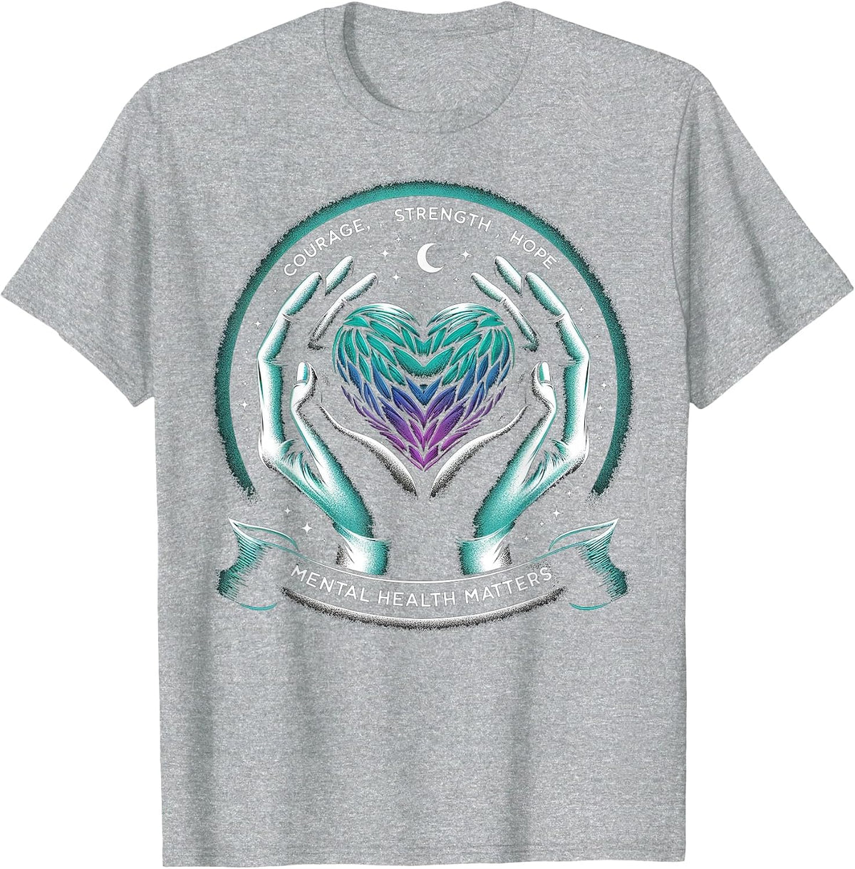 Suicide Prevention Awareness Mental Health Counseling T-Shirt - Heather Grey