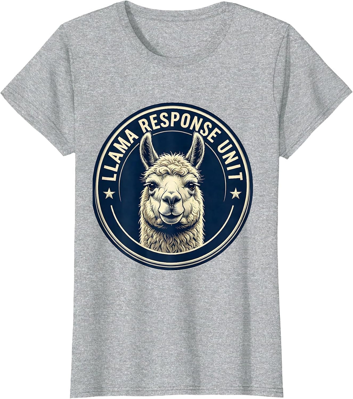 Llama Response Unit Funny Llama Alpaca Lover Gift T-Shirt - Heather Grey