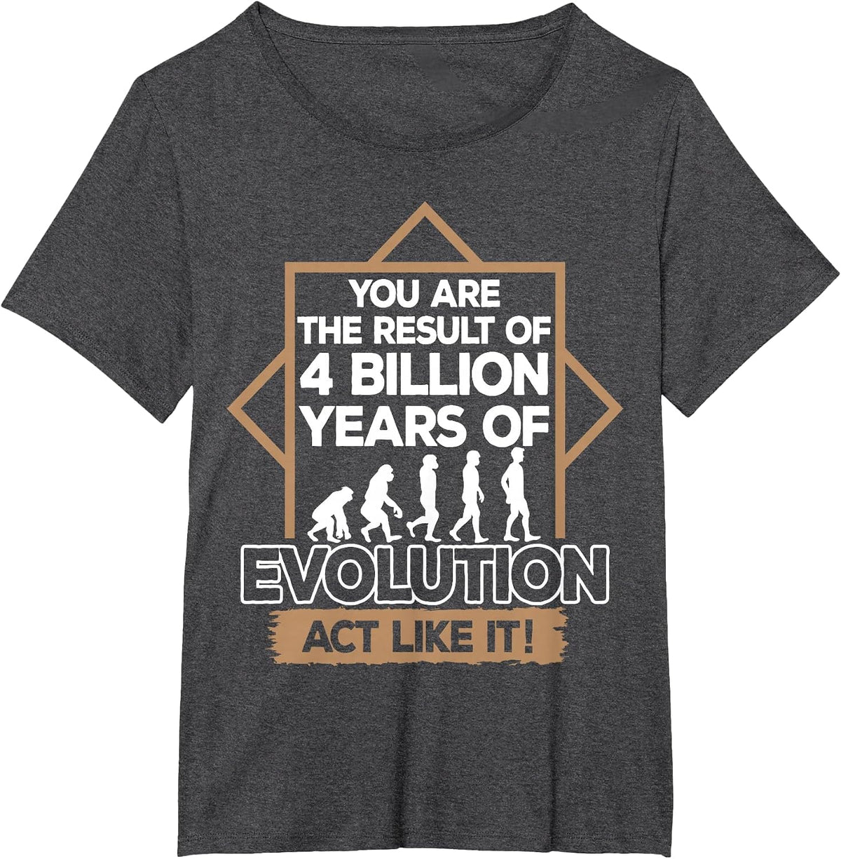 Biologist Darwin 4 Billion Years of Evolution Biology T-Shirt - Dark Heather Grey