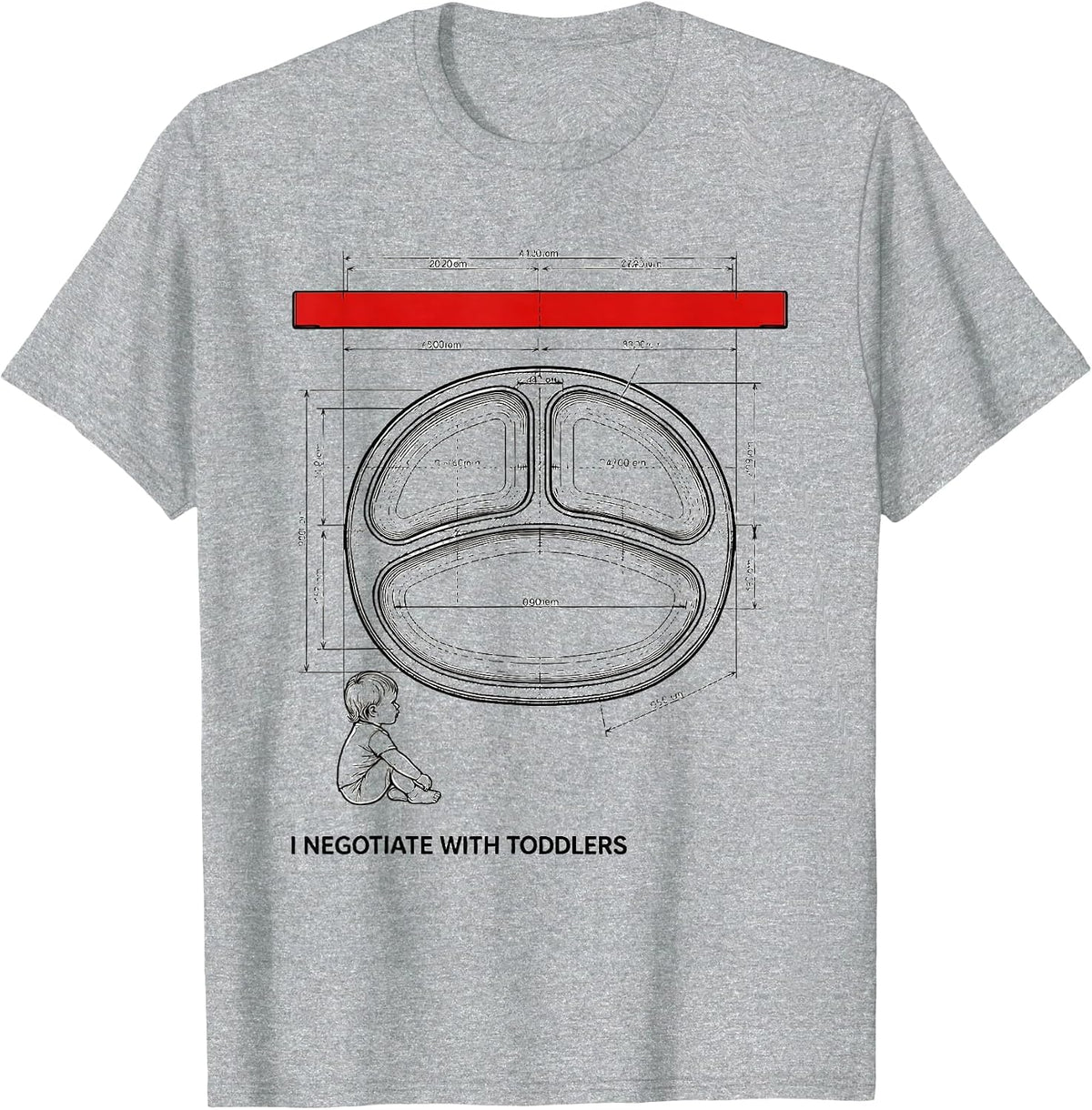 Men's I Negotiate With Toddlers Funny Childcare Teacher Daycare T-Shirt - Heather Grey