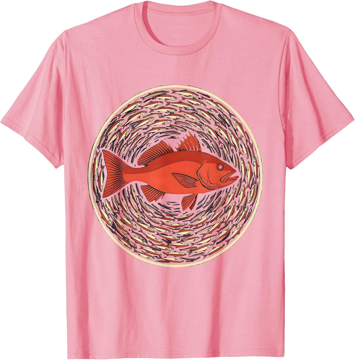 Men's Gulf of Mexico Red Snapper Baitfish Swirl T-Shirt - Pink